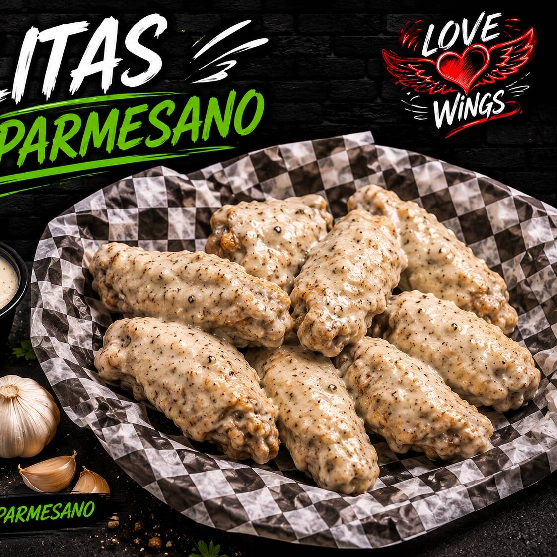 1kg Alitas Ajo Parmesano