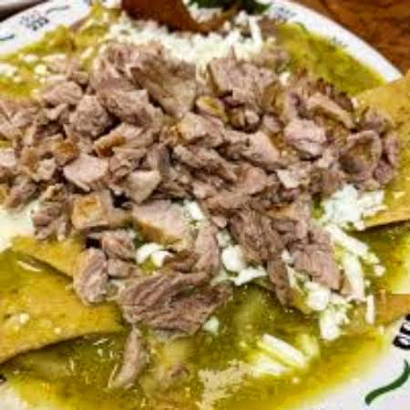 Chilaquiles Verdes con Bistec