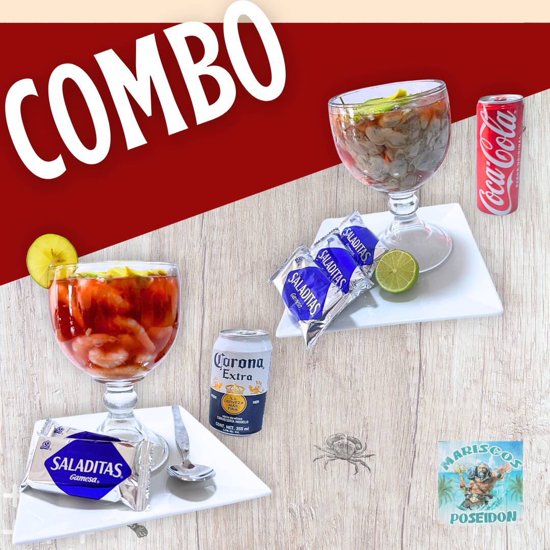 Cóctel Camarón Chico más Bebida