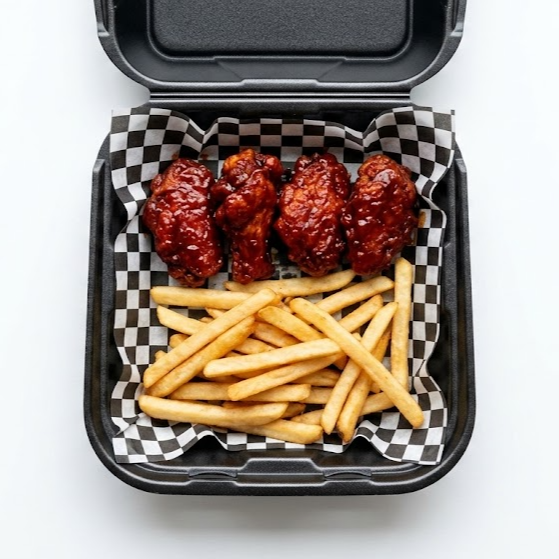Boneless con Papas Chicos