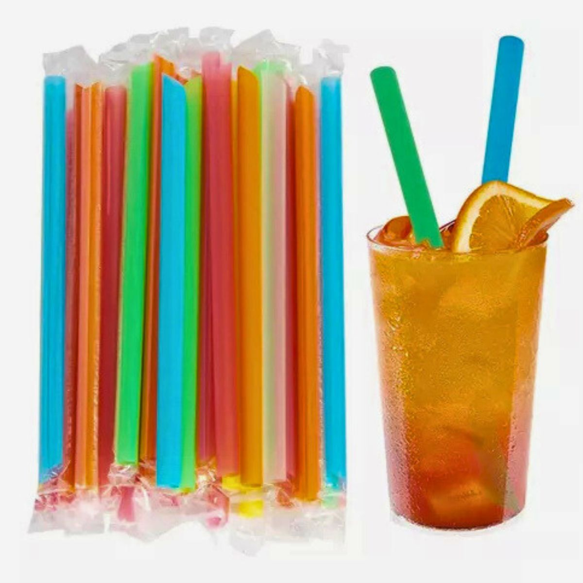 100 Popotes Para Tapioca Biodegradable A Base De P