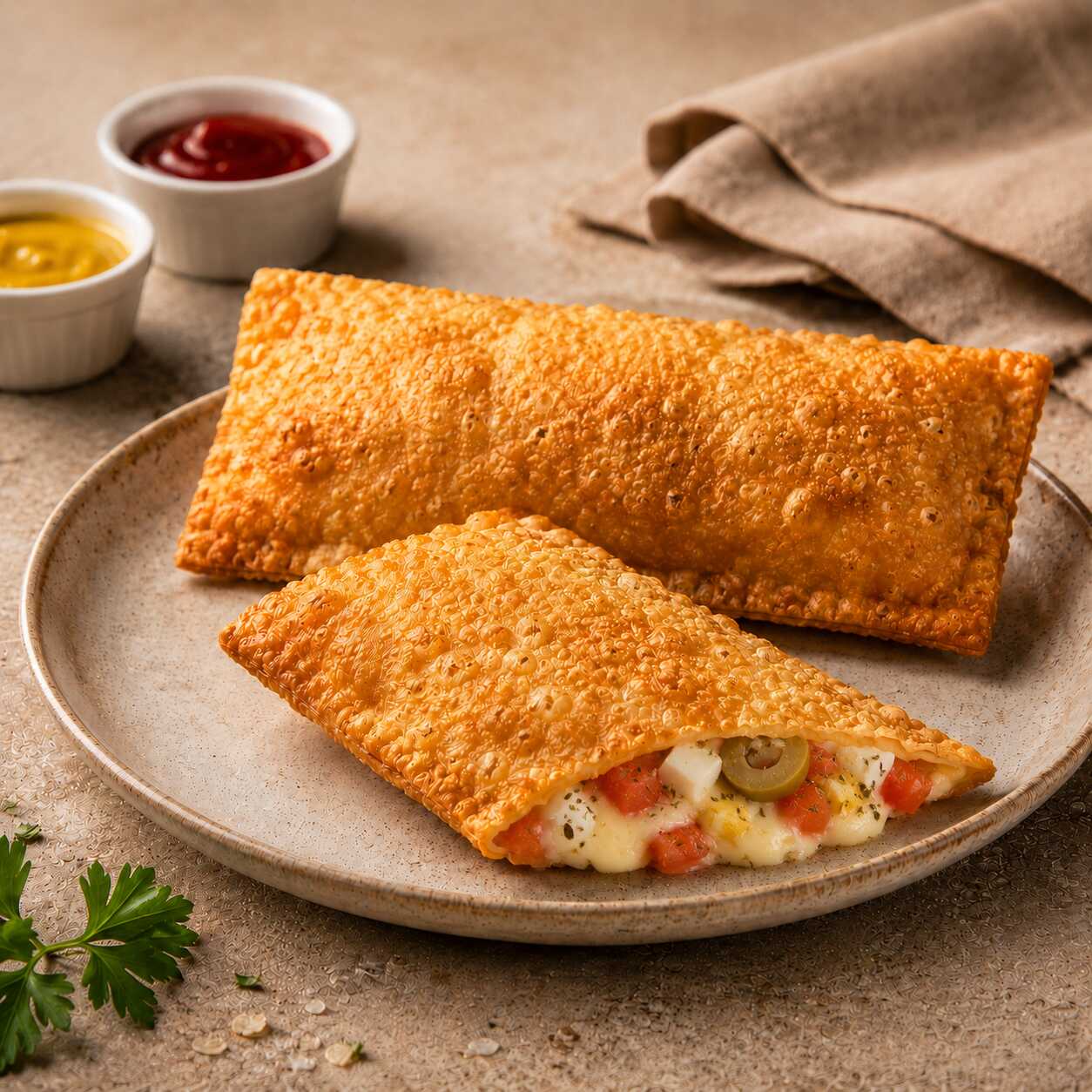 Pizza 21 cm : com queijo, tomate, orégano, ovo e azeitonas. Massa crocante, recheio bem servido e aquele gostinho clássico . Deixe ainda mais gostoso adicionando complementos.