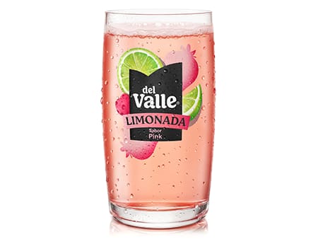 Refresco de Limão Adoçado Sabor Pink.