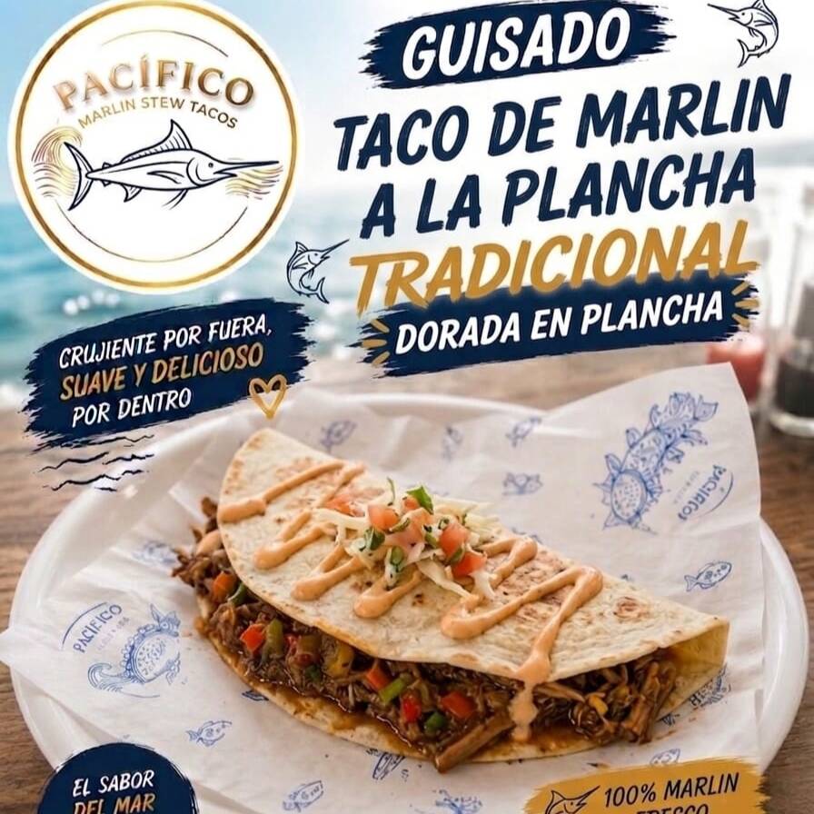 Taco de Marlín o Jaiba Doradito en Plancha