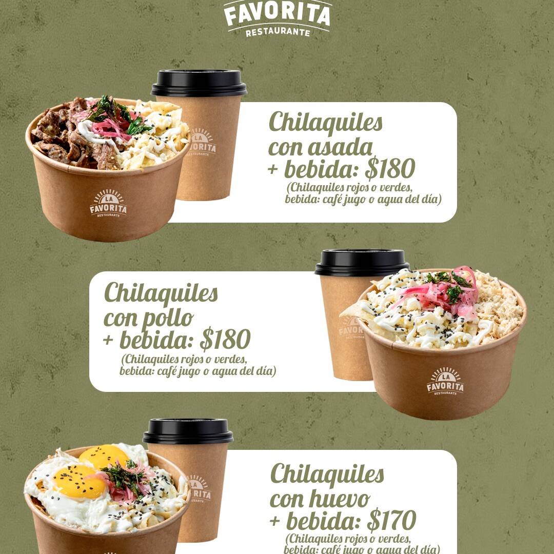 CHILAQUILES CON ASADAO POLLO + BEBIDA
