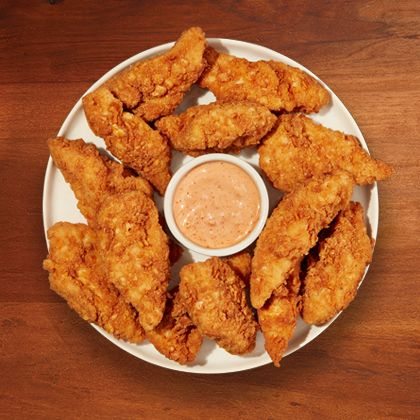 10 tiras de pollo con Papa Francesa