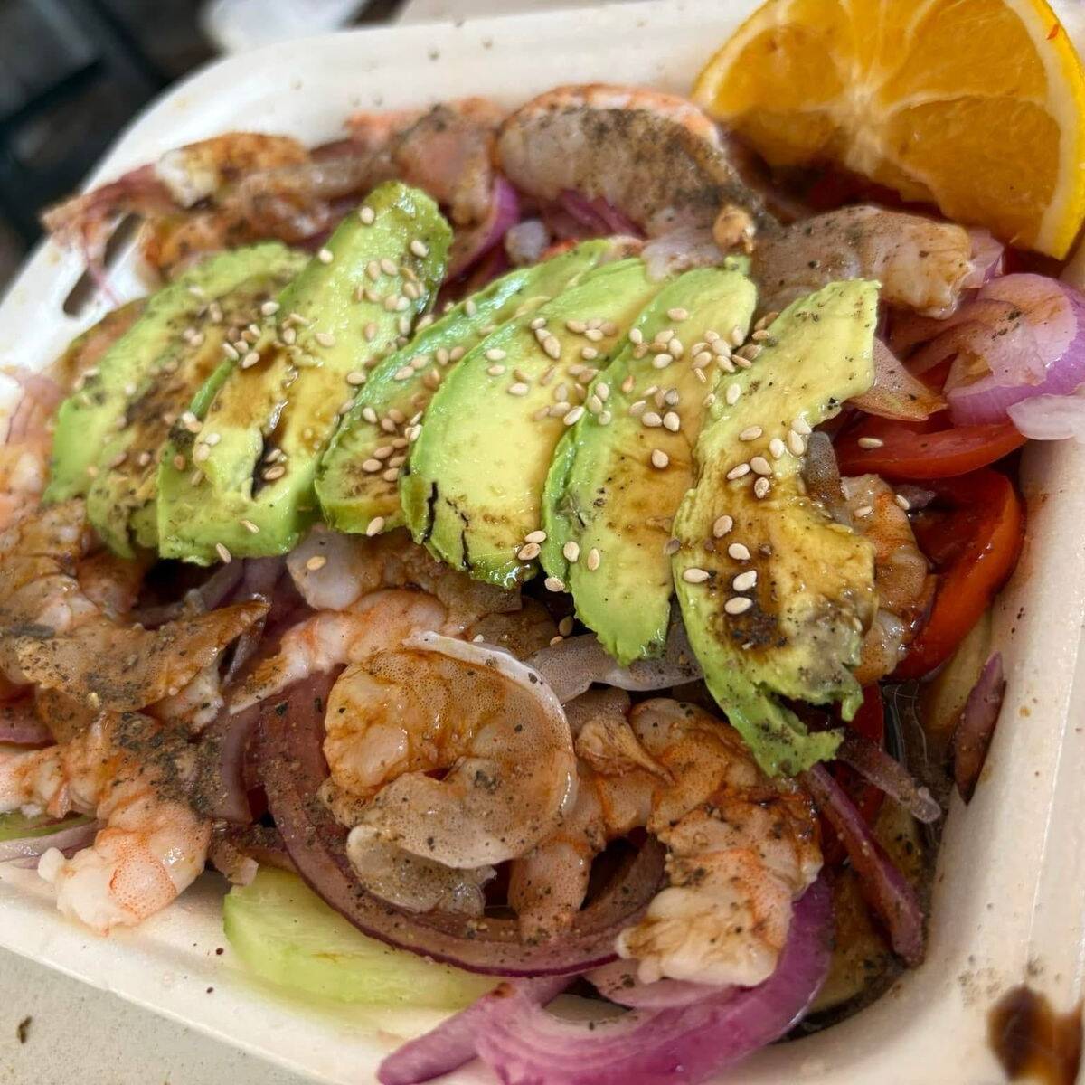 Ensalada de camaron grande