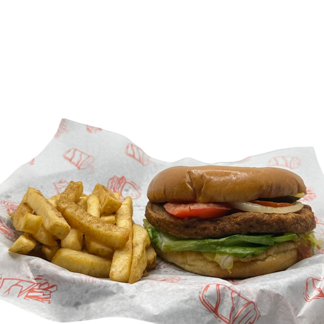 Papas a la francesa + Hamburguesa de la casa