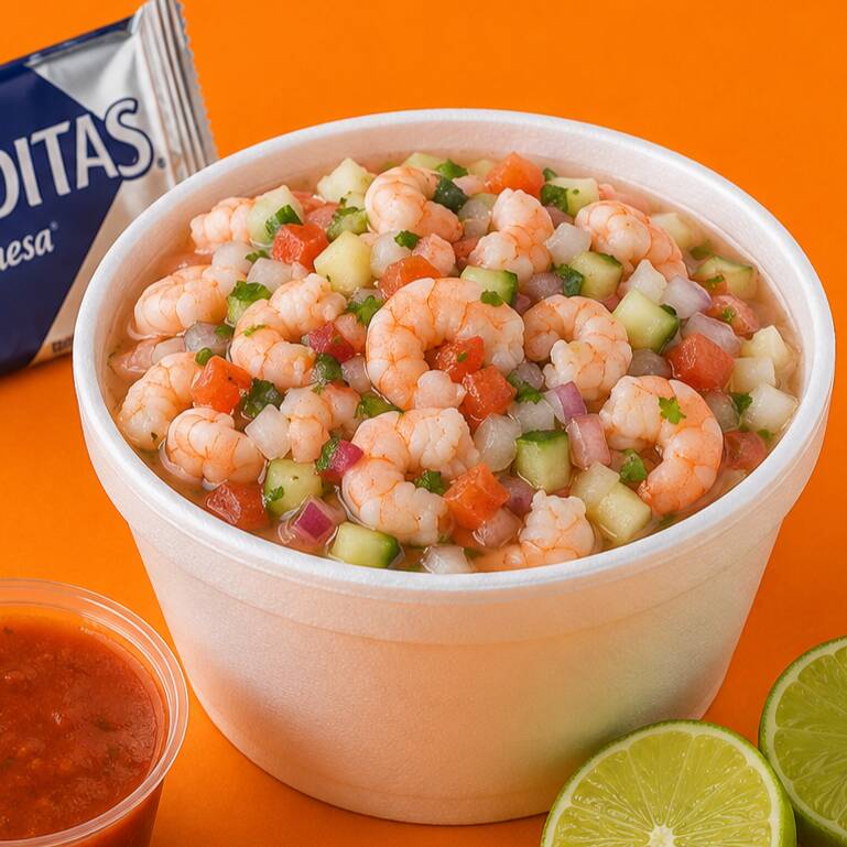 Ceviche de Camarón Medio Litro
