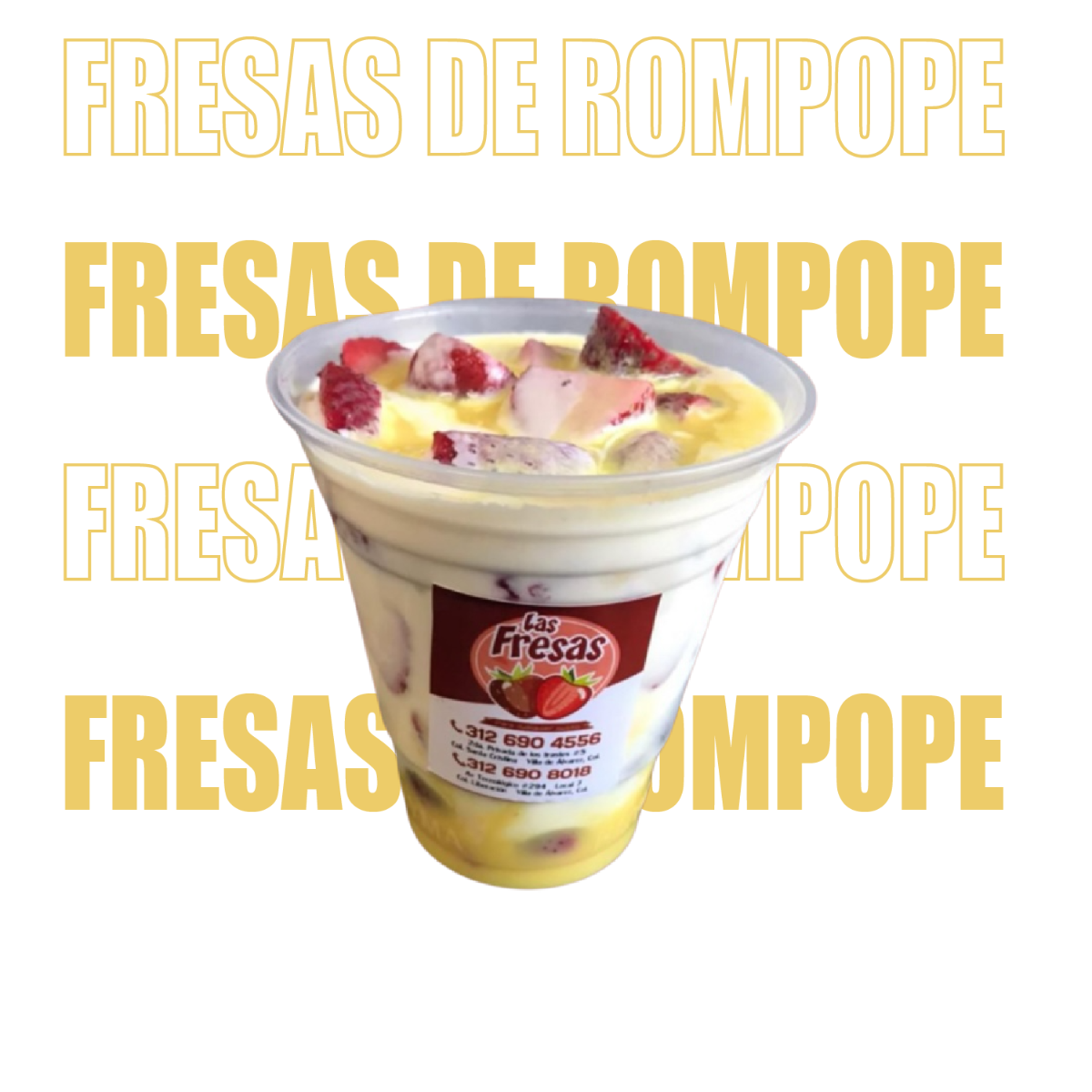 Fresas de Litro con Crema y Rompope