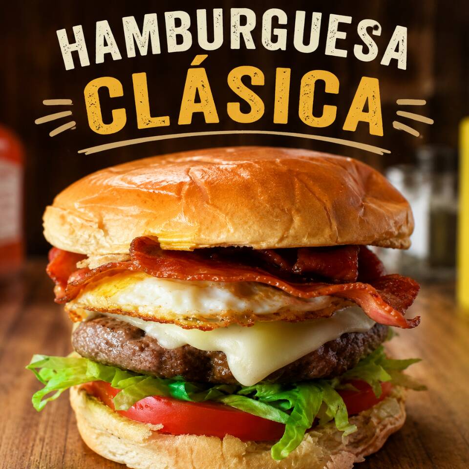 HAMBURGUESA CLÁSICA PRECIO ESPECIAL DE HOY