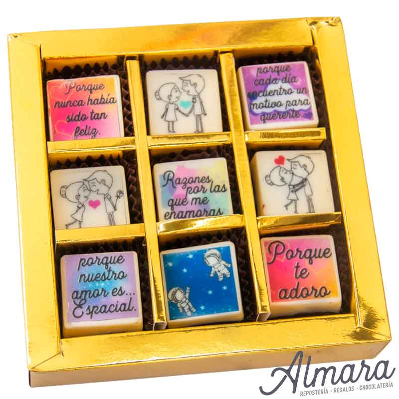 Caja Bombones Serigrafía Romanticos