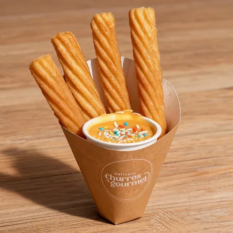 4 unidades do nosso queridinho e crocante Churros Espanhol (Aproximadamente 16cm cada unidade).