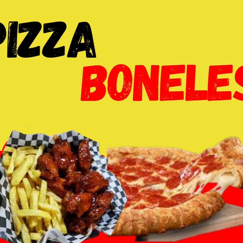 COMBO PIZZA GRANDE CON ORILLA DE QUESO+BONELES