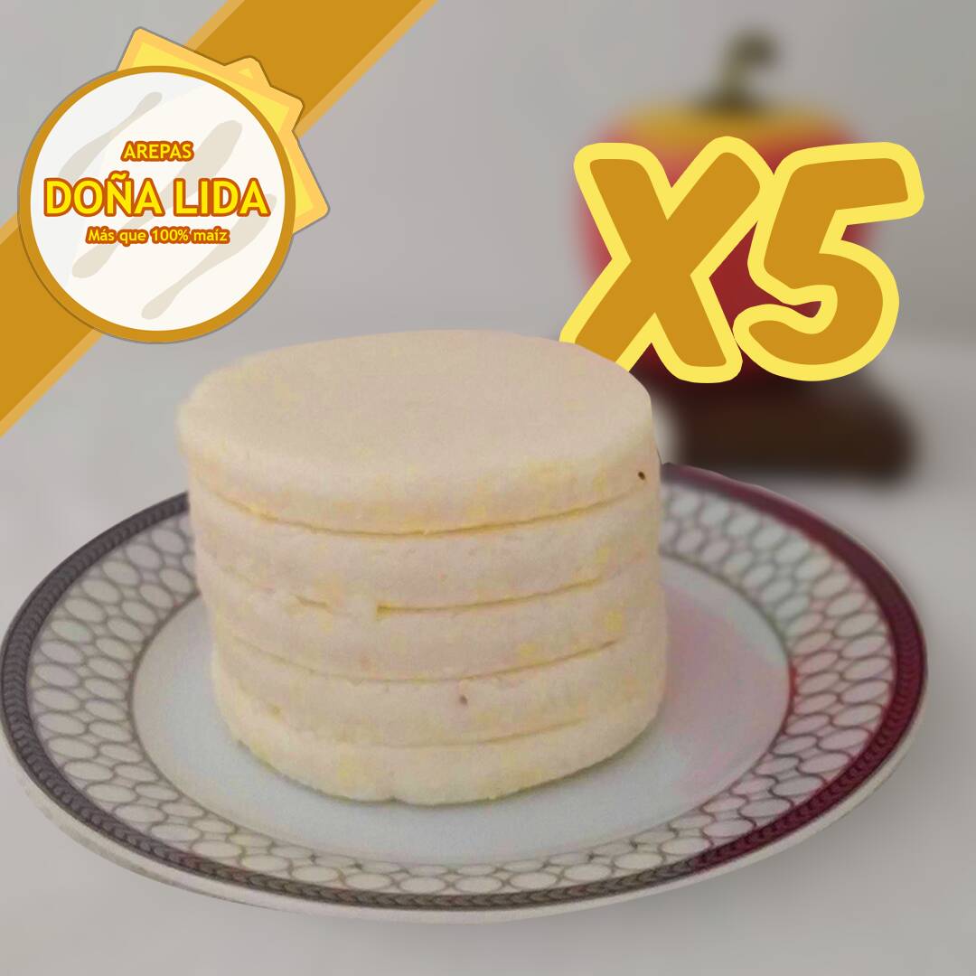 AREPAS PRECOCIDAS X 5 100% Maíz