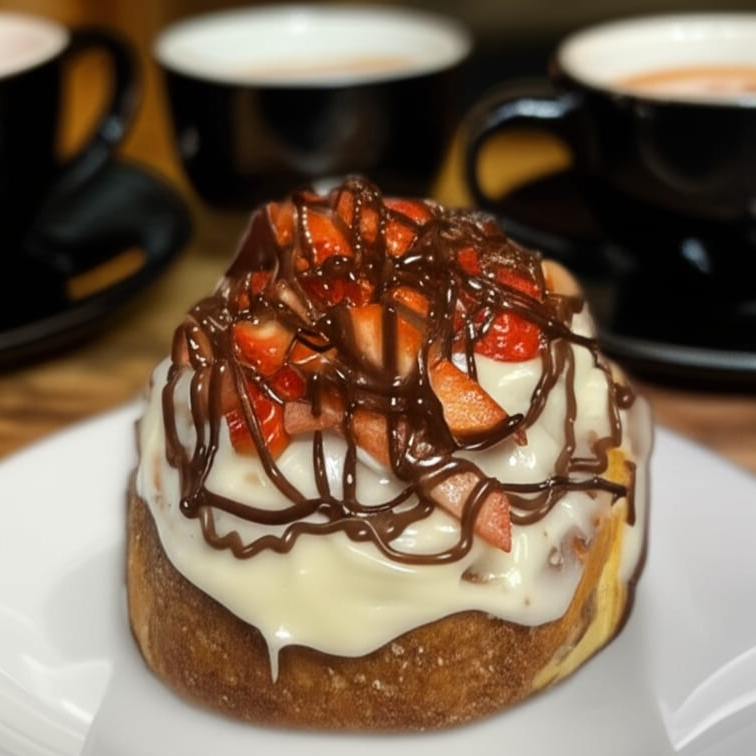 Rol de Canela NUTELLA con Fresa