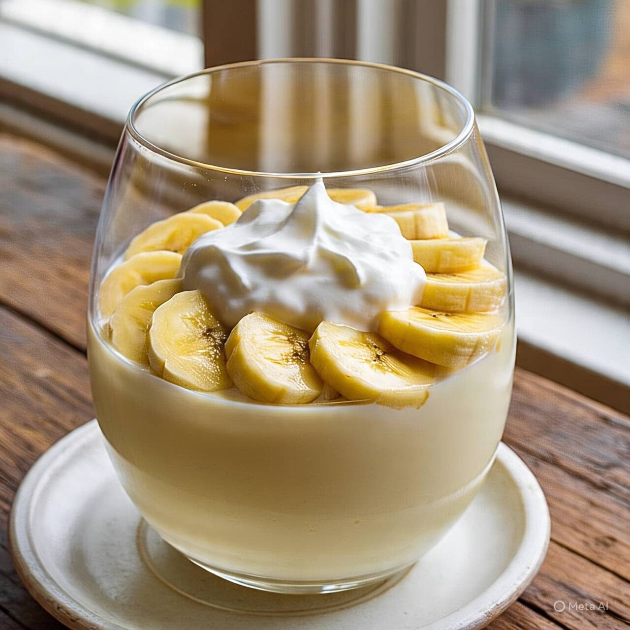 Banano Picado en Crema de Leche