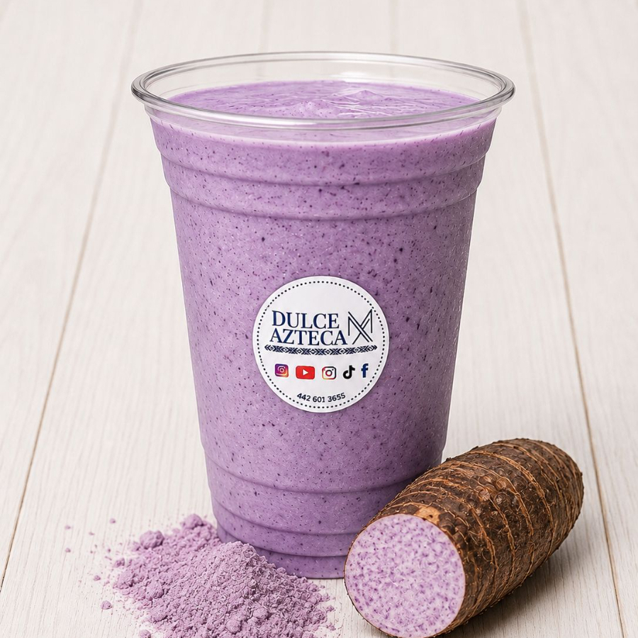 Taro Latte Frío 16 Oz