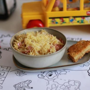Pasta con Jamón y Queso