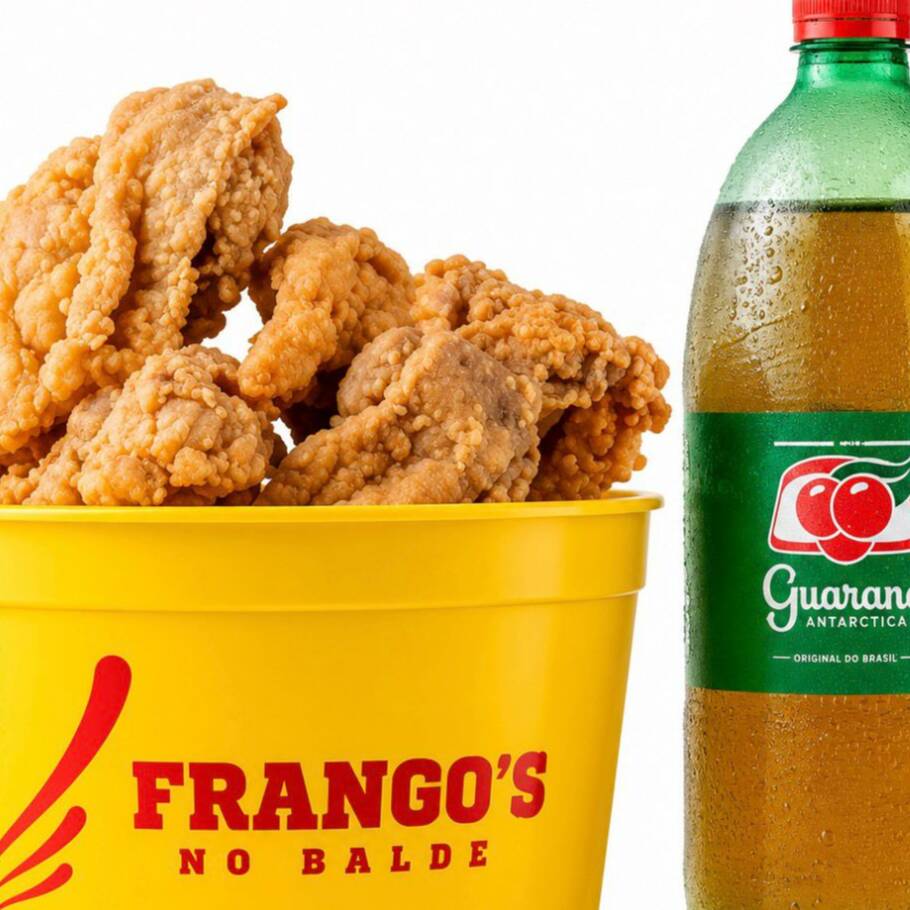 Balde G de Cortes de Coxa e Sobrecoxa + 01 Refri 1 Litro. (Serve de 3 a 4 pessoas). Frango Frito.