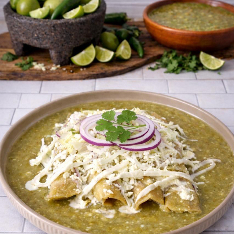 Enchiladas Verdes de Pollo