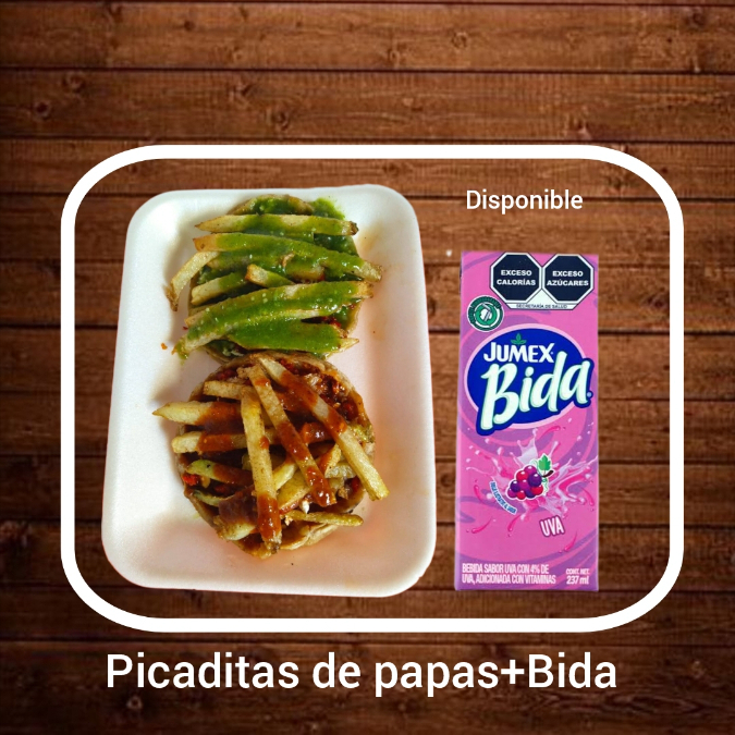 {2}PICADITAS PAPAS{FRANCESA} SALSA+JUGO