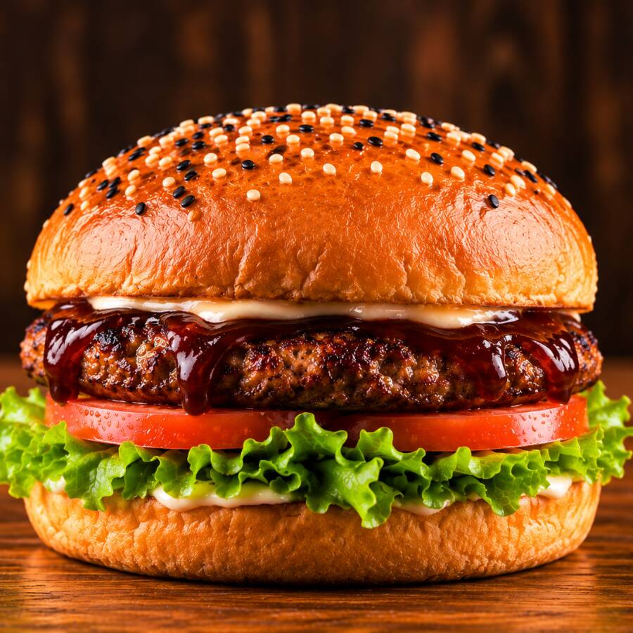 Hamburguesa clásica tradicional
