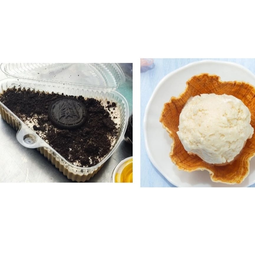 Concha con helado + Postre de Oreo 8 oz