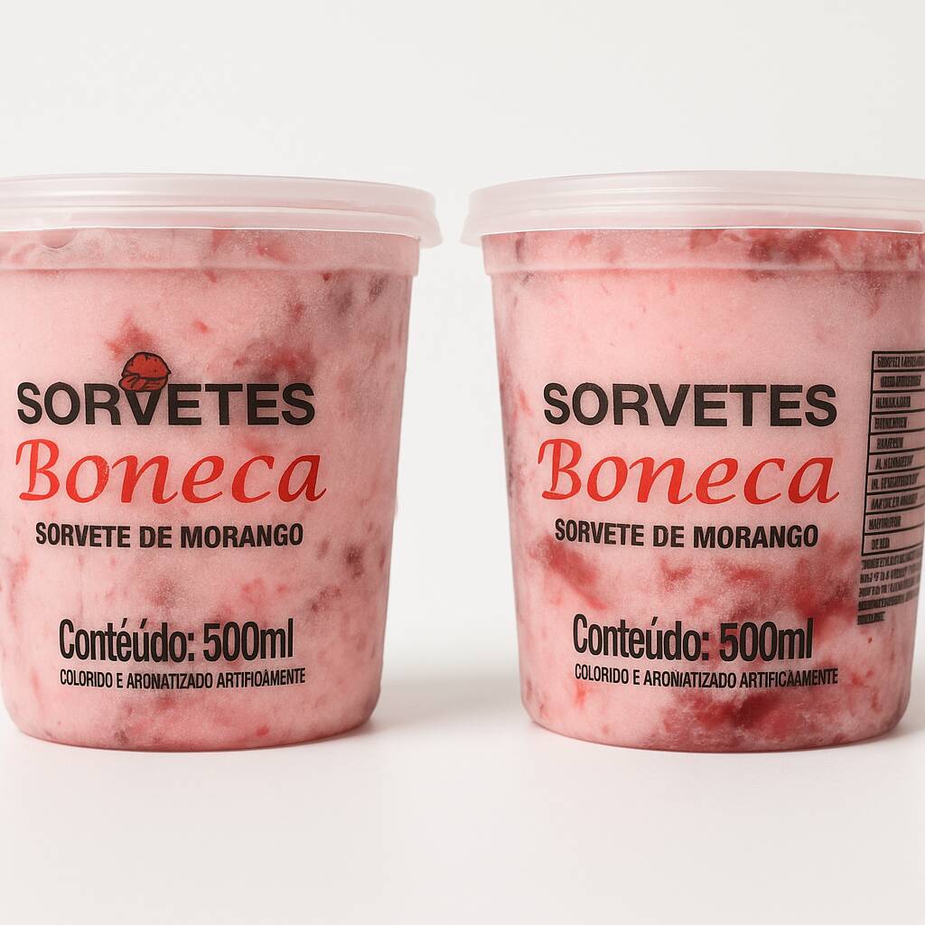 SORVETE DE MORANGO 500ML