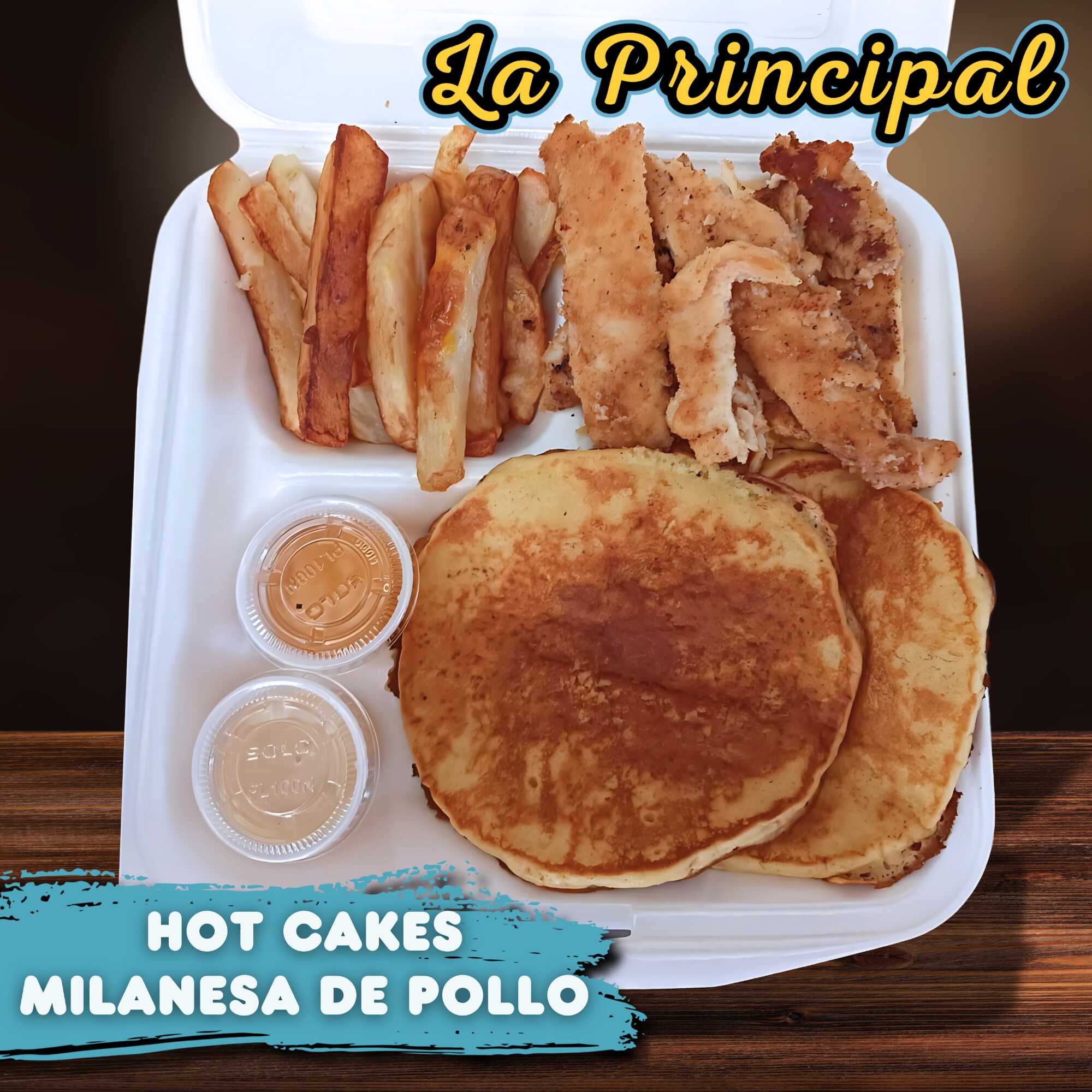 Hot Cakes con Milanesa de Pollo