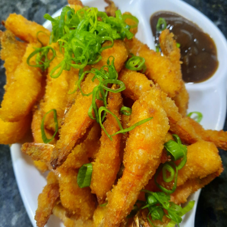 porção de 200 G de camarão empanado