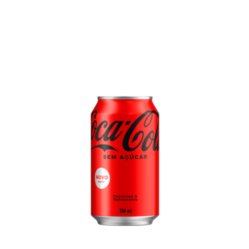 Bebida gelada na medida certa para matar sua sede. Refrescante Coca-Cola Sem Açúcar 350ml