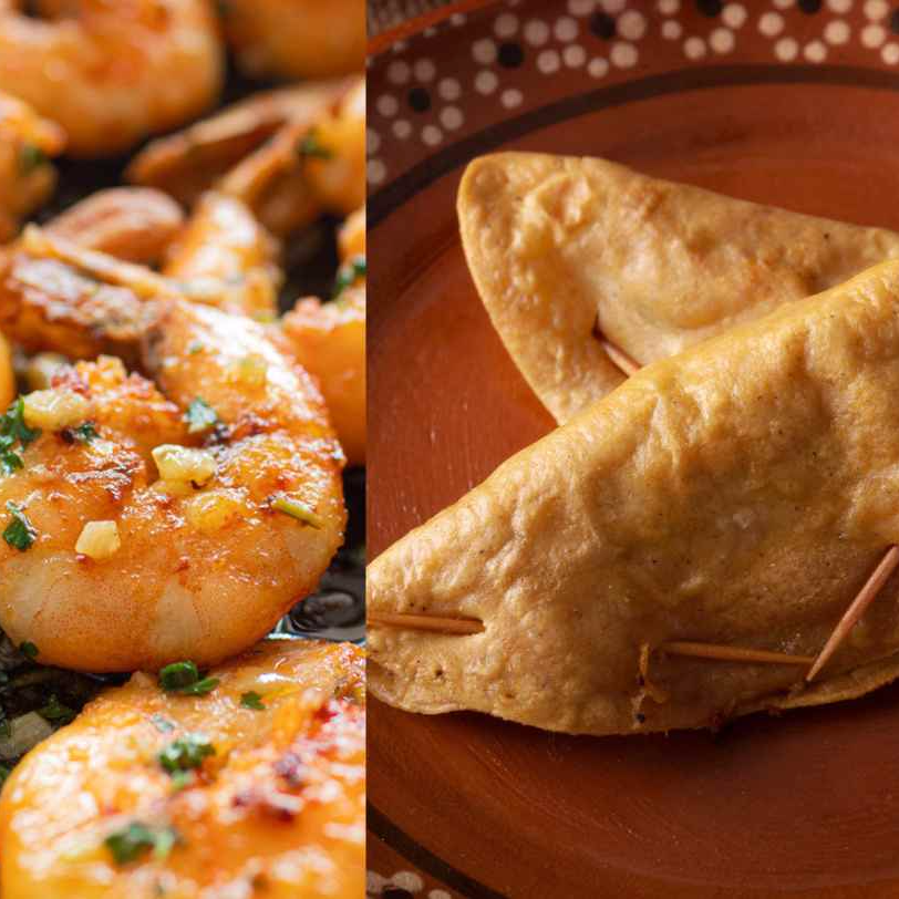 Quesadillas de Camarón a la Mexicana Orden de 4