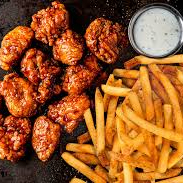 1K BONELESS DE BBQ CON PAPAS