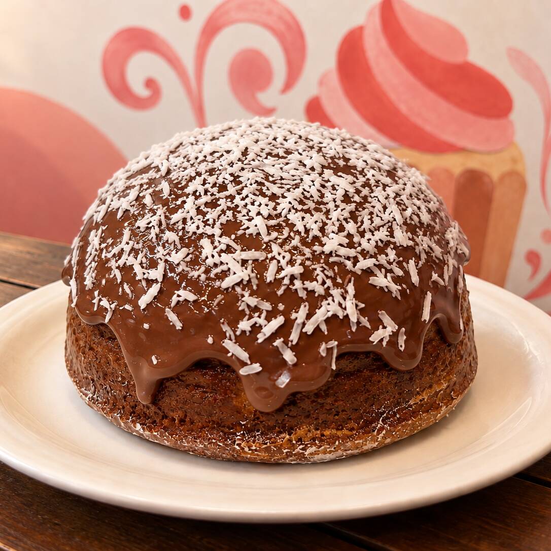 Uma explosão de sabores que vai derreter seu coração! Nosso Bolo Vulcãozinho Prestígio é a versão mais amada do clássico, agora em formato de vulcão:
Composição:
Massa fofinha de chocolate
Recheio cremoso de coco com leite condensado
Finalização com coco ralado
Perfeito para:
Acompanhar um café fresquinho
Sobremesas especiais
Chocólatras e amantes de coco
Uma verdadeira erupção de sabor!
Peça já o seu!