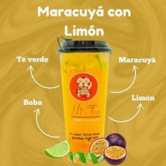 Maracuyá con Limón con Boba