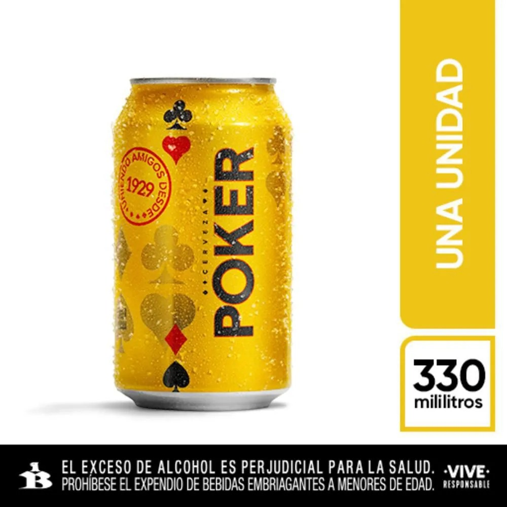 cerveza Poker Lata 330 ml