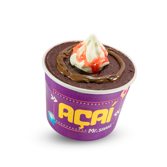 Açaí, Sorvete de Baunilha, Polpa de Morango e Trufa