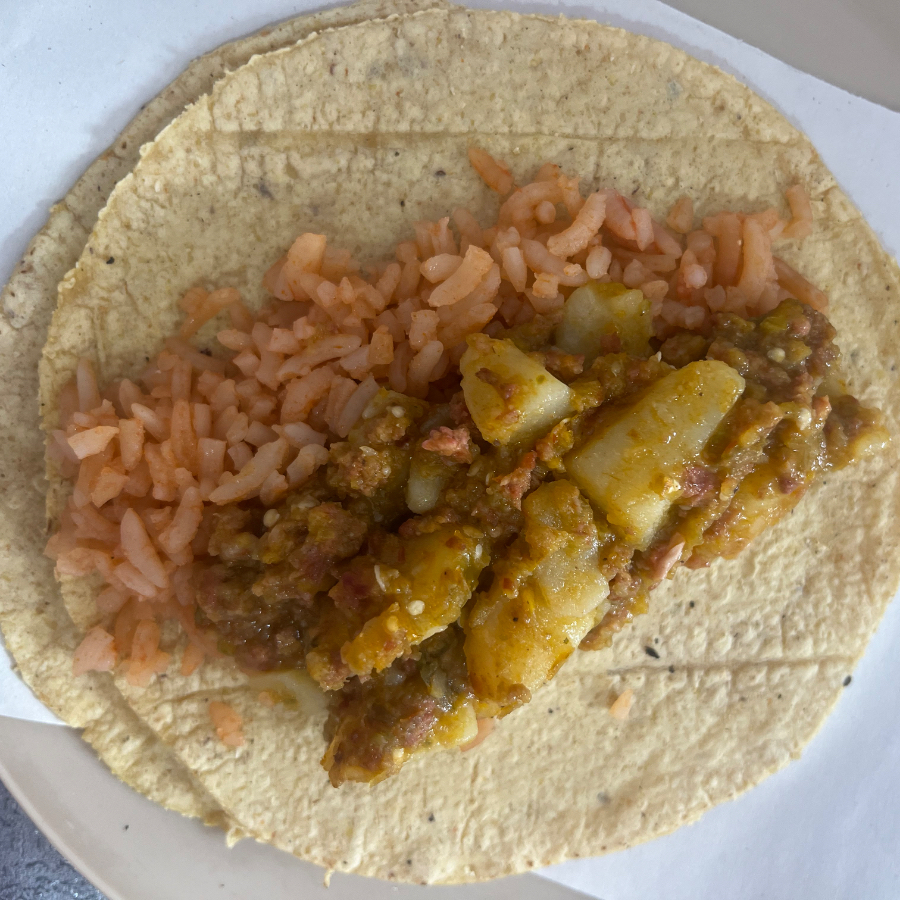 Longaniza con papas