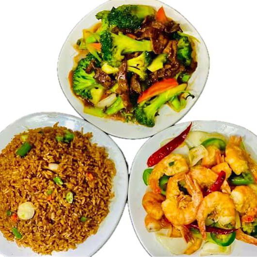 Arroz/ Espagueti c/Camarón +1 Guisado