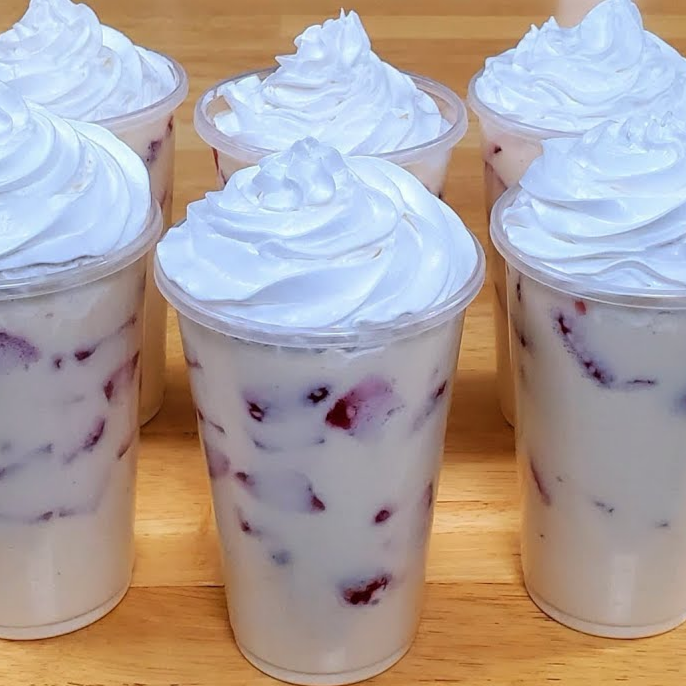 fresas con crema sencillas