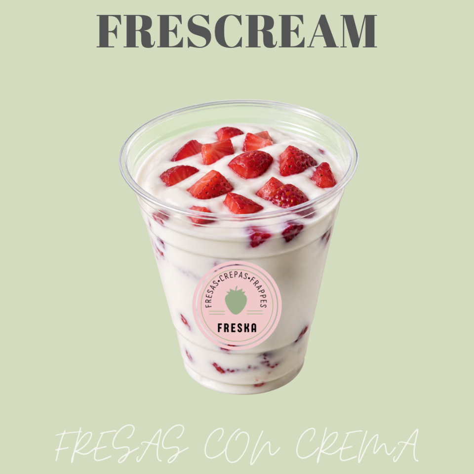 2 FRESAS CON CREMA CLÁSICAS 10oz