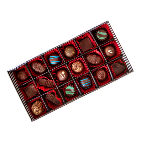 Caja de Chocolates Artesanales y Surtido (18 Pz)