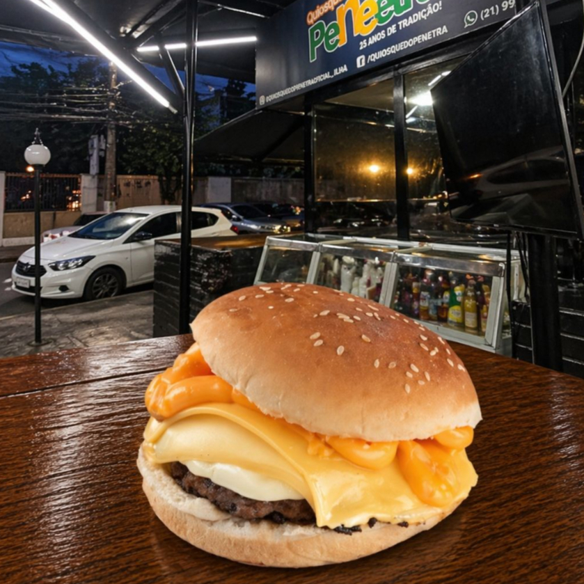 PÃO, PICANHA 120GR, QUEIJO, CHEDDAR, CATUPIRY E PROVOLONE