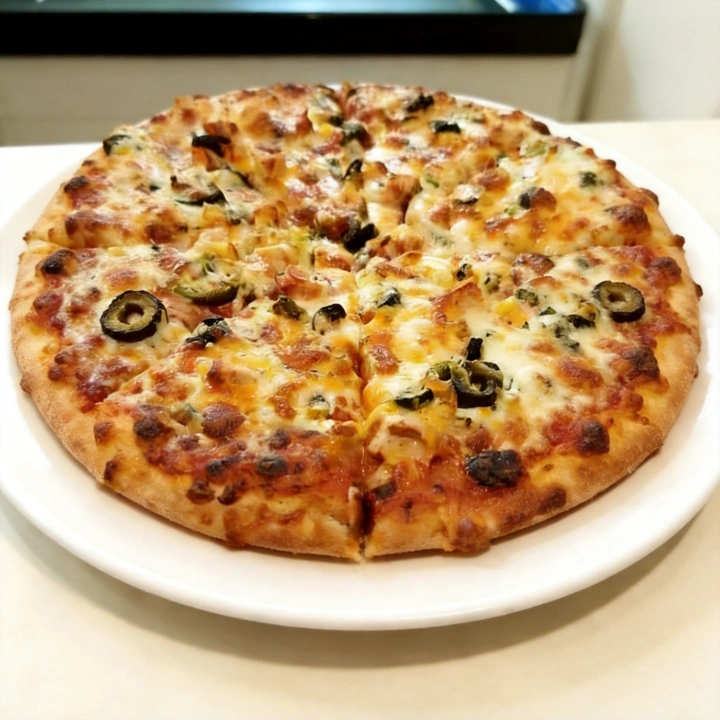 Pizza Com Os Melhores Produtos Do Mercado Presunto, Catupiry, Azeitona Mussarela, Bacon E Orégano