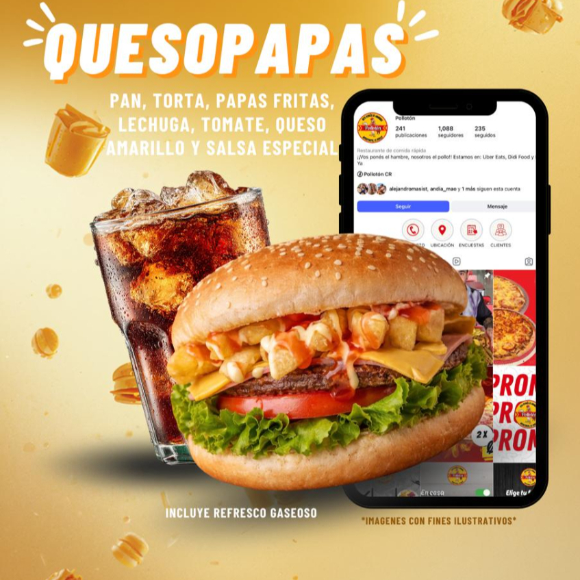 Queso-papas + coca 12 onz 40% desc