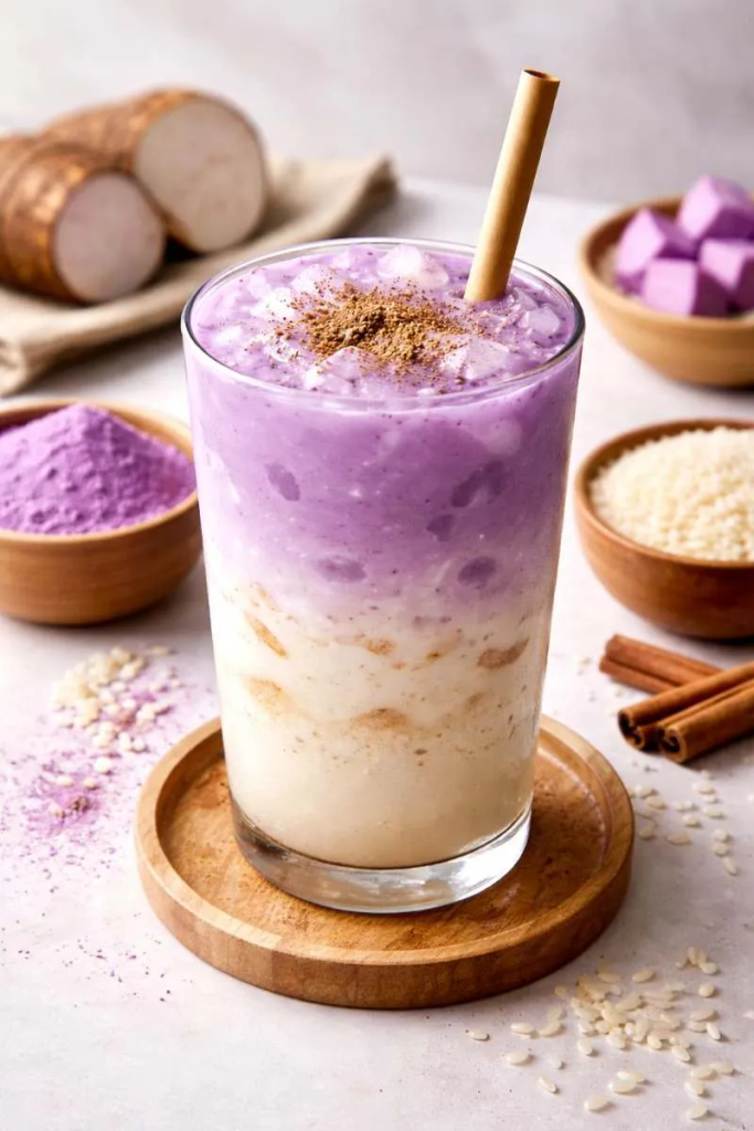 Taro-horchata helado