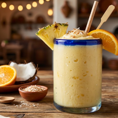 Smoothie de Piña, Naranja y Coco