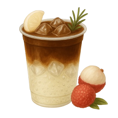 Lychee Soda Americano