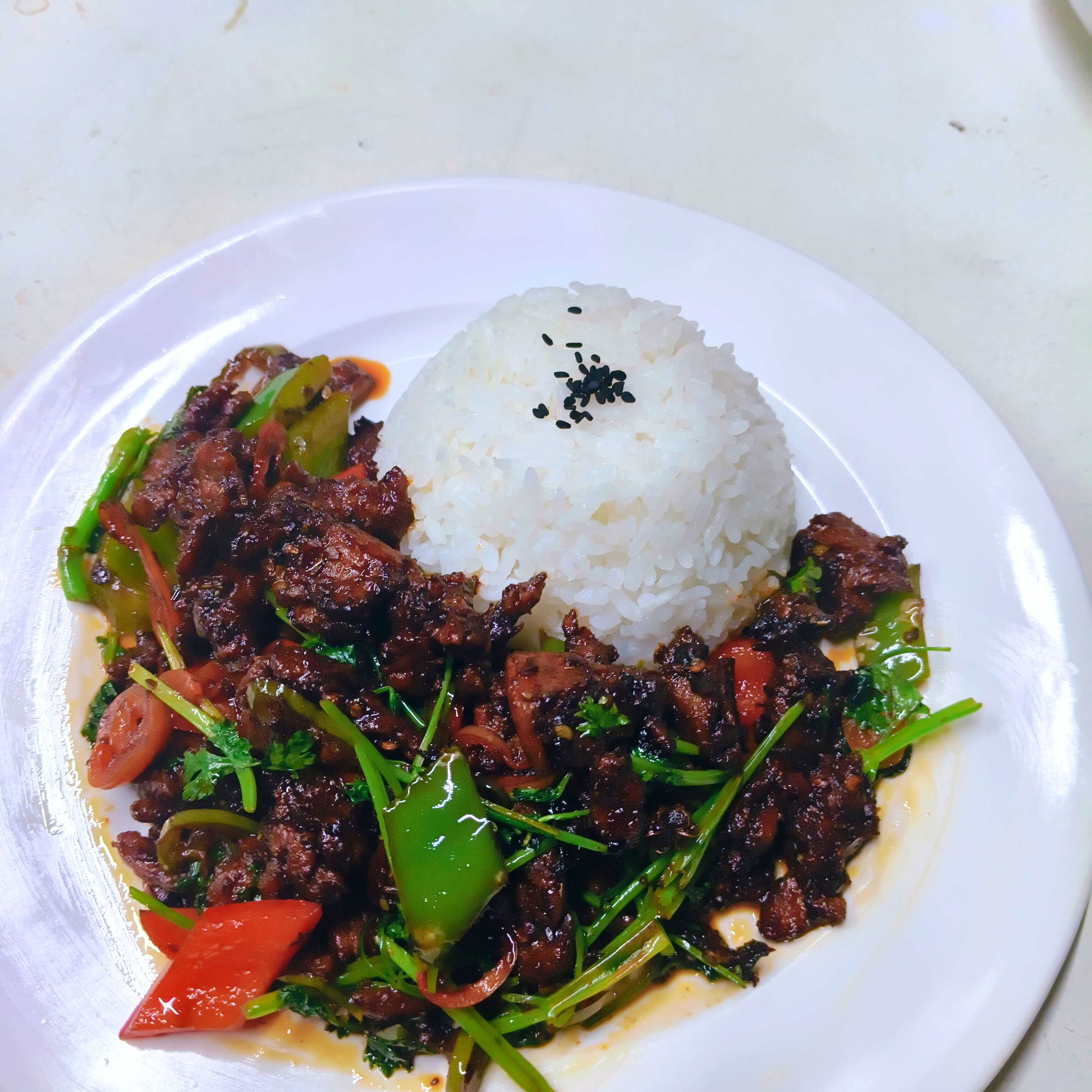 Res picante con cilantro y comino